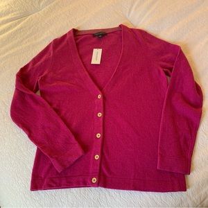Banana Republic Pink Wool Cashmere Cardigan Size L NWT